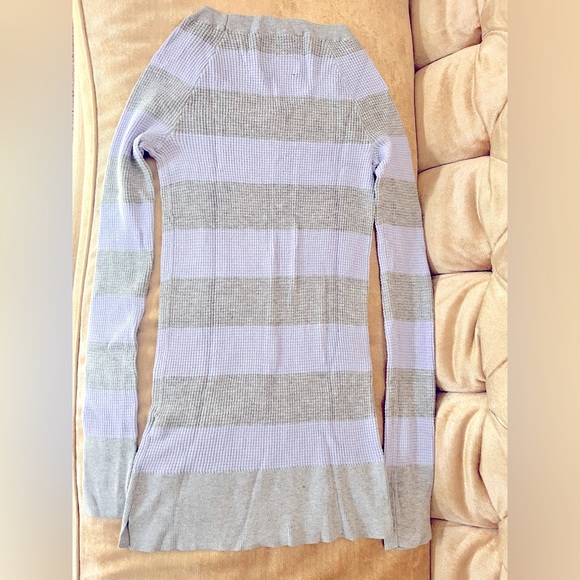 American Eagle Outfitters Y2K early 2000s Knit Long Sleeve Striped Top size M - Picture 7 of 9